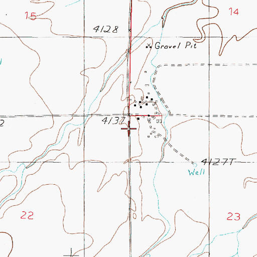 Topographic Map of 04N01E23BBB_01 Well, MT