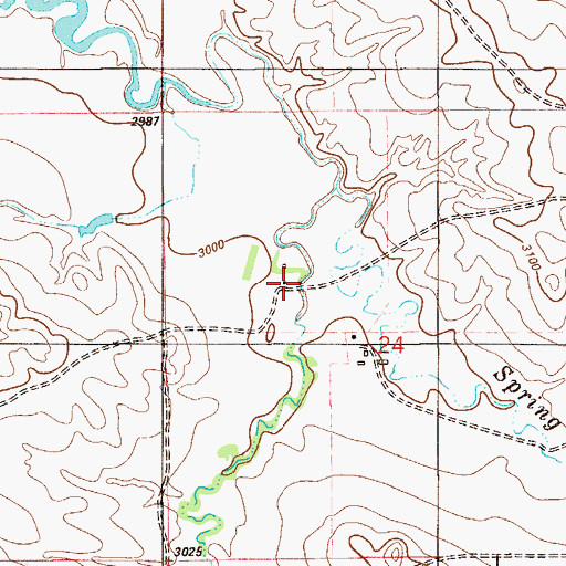 Topographic Map of 04N57E24BDCB01 Well, MT
