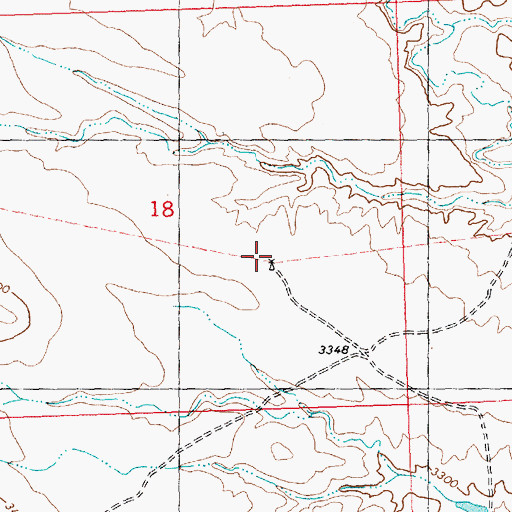 Topographic Map of 04N27E18DBDB01 Well, MT