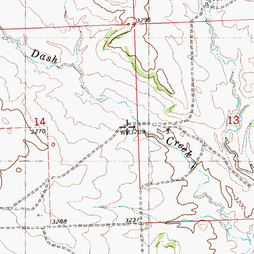 Topographic Map of 04N28E14DAAA01 Well, MT