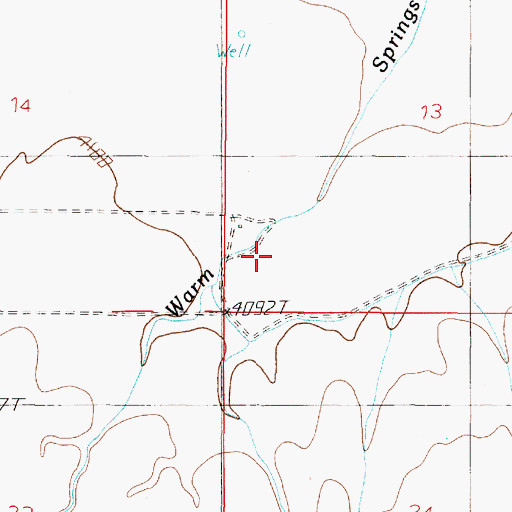 Topographic Map of 04N01E13CC__01 Well, MT
