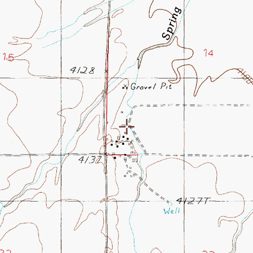 Topographic Map of 04N01E14CC__01 Well, MT