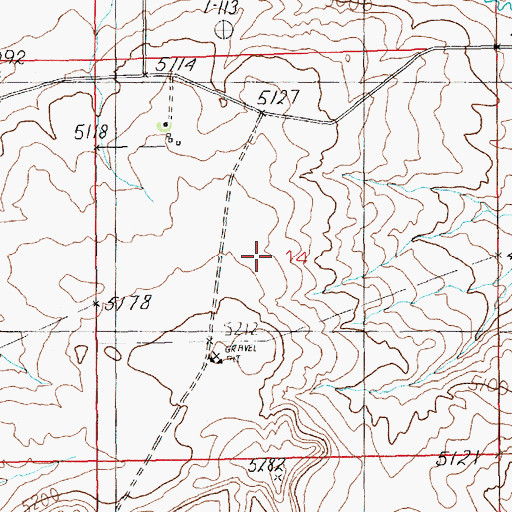 Topographic Map of 04N16E14____01 Well, MT