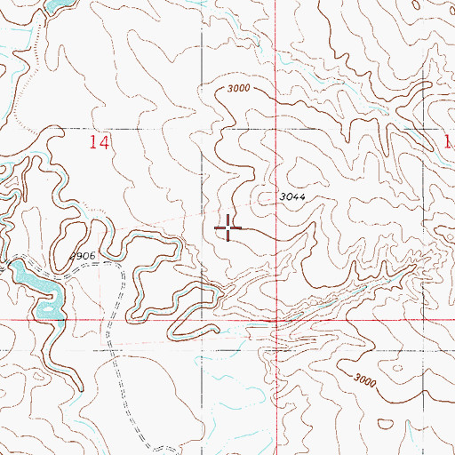Topographic Map of 04N56E16CAD_01 Well, MT