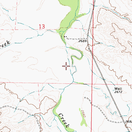 Topographic Map of 04N42E13D___01 Well, MT