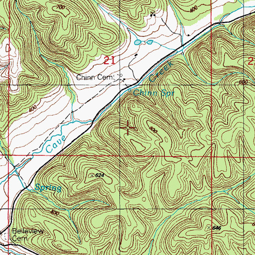 Topographic Map of Baxter Prospects, AR