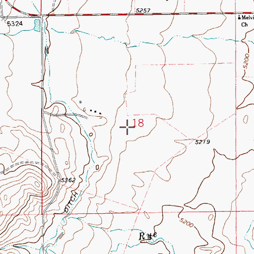 Topographic Map of 04N14E18____01 Well, MT