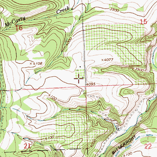 Topographic Map of 04N21W16DDDD01 Well, MT