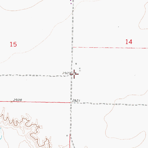 Topographic Map of 04N32E14CCBA01 Well, MT