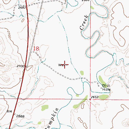 Topographic Map of 04N50E18DACA01 Well, MT