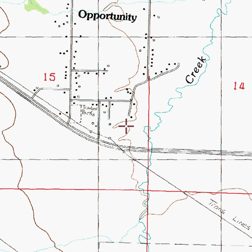 Topographic Map of 04N10W15DA__01 Well, MT