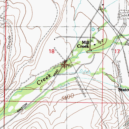 Topographic Map of 04N10W18DB__01 Well, MT