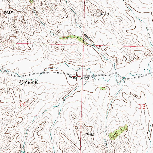 Topographic Map of 04N36E14ADAA01 Well, MT