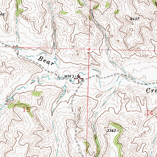 Topographic Map of 04N36E15ADDC01 Well, MT