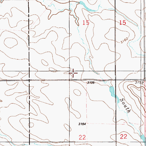 Topographic Map of 04N58E18CC__01 Well, MT