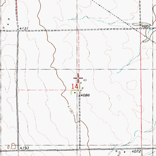 Topographic Map of 04N22E14ACCB01 Well, MT