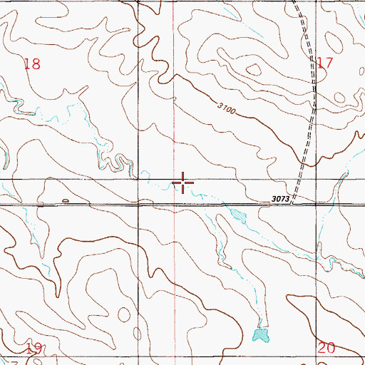 Topographic Map of 04N58E17CCCB01 Well, MT