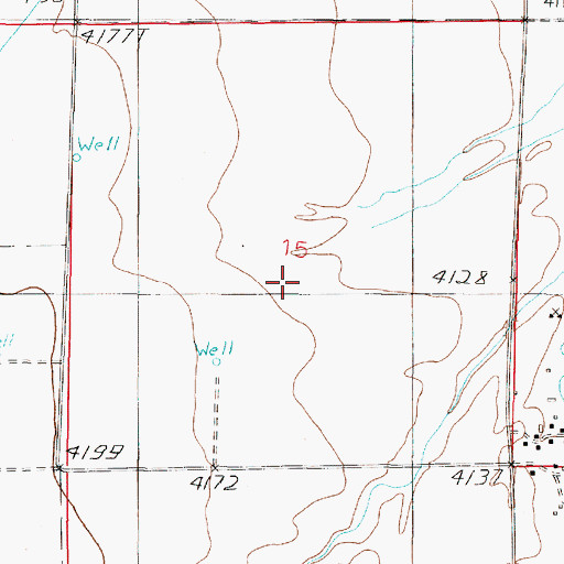 Topographic Map of 04N01E15CDBA01 Well, MT