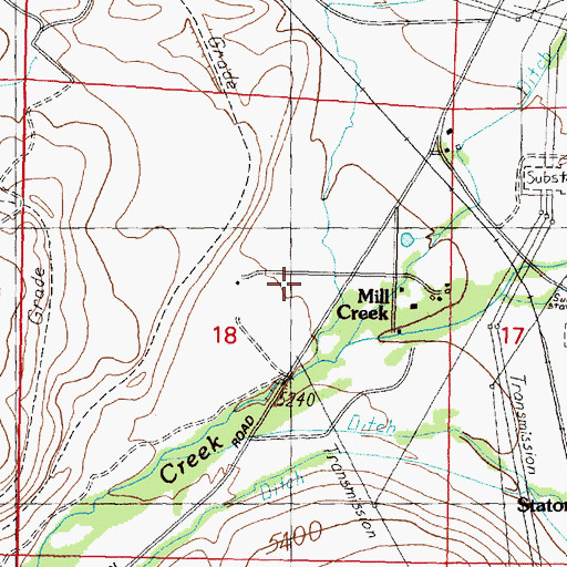 Topographic Map of 04N10W18AC__01 Well, MT