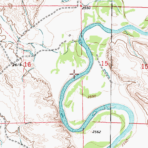 Topographic Map of 04N47E15CBBD01 Well, MT