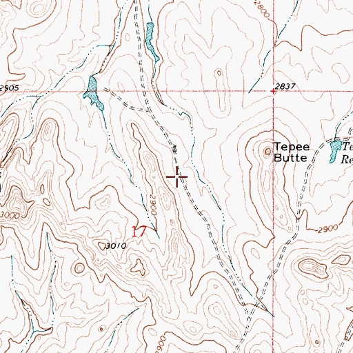 Topographic Map of 04N54E17ACA_01 Well, MT