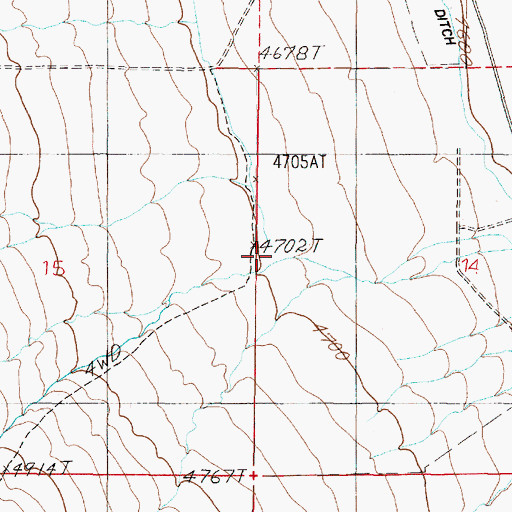 Topographic Map of 04N03W14BC__01 Well, MT