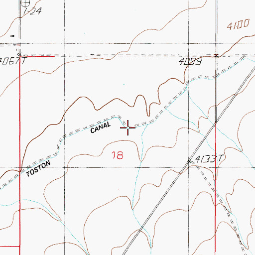 Topographic Map of 04N02E18ACAC01 Well, MT