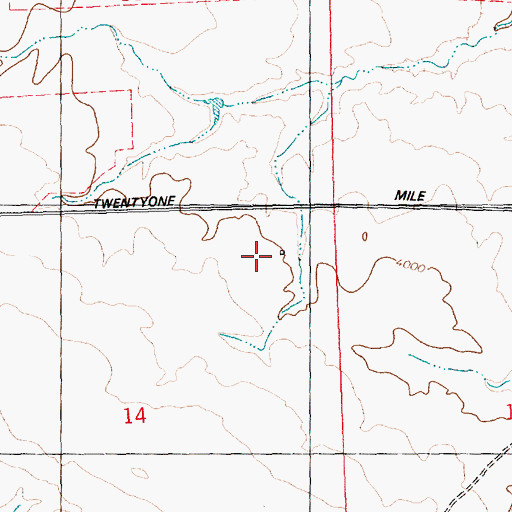 Topographic Map of 04N24E14AABD01 Well, MT