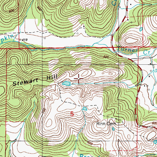 Topographic Map of Bob Wilson Prospect, AR