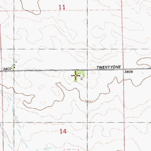Topographic Map of 04N23E14ABAB01 Well, MT