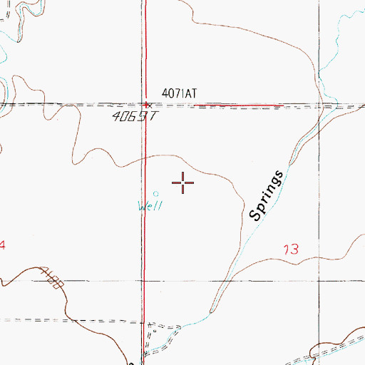 Topographic Map of 04N01E13BCBC01 Well, MT