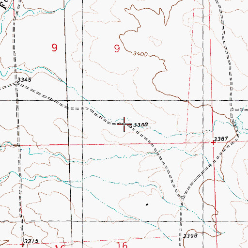 Topographic Map of 04N27E09DCCA01 Well, MT