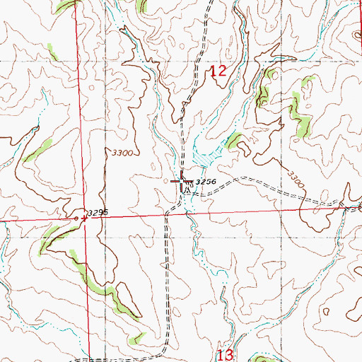 Topographic Map of 04N28E12CDDB01 Well, MT