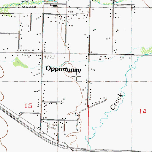 Topographic Map of 04N10W15AA__01 Well, MT