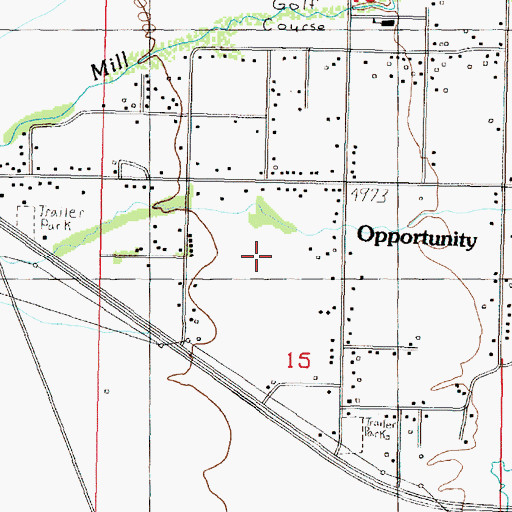 Topographic Map of 04N10W15BA__01 Well, MT