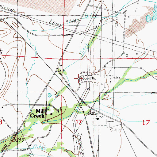Topographic Map of 04N10W17BB__01 Well, MT