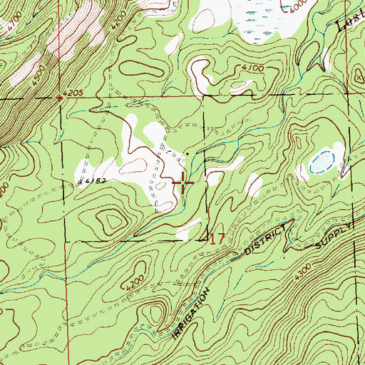 Topographic Map of 04N21W17BCBB01 Well, MT