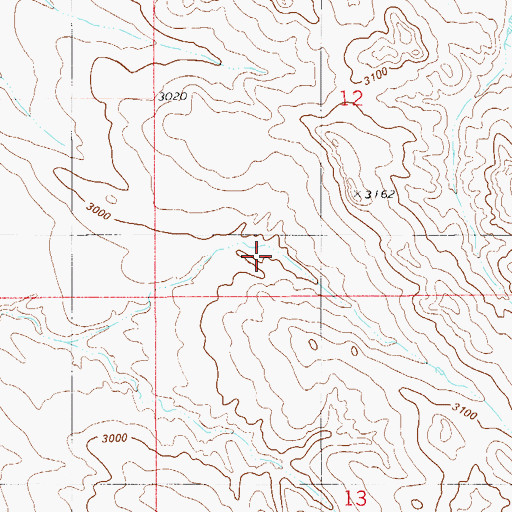 Topographic Map of 04N56E09DBDB01 Well, MT