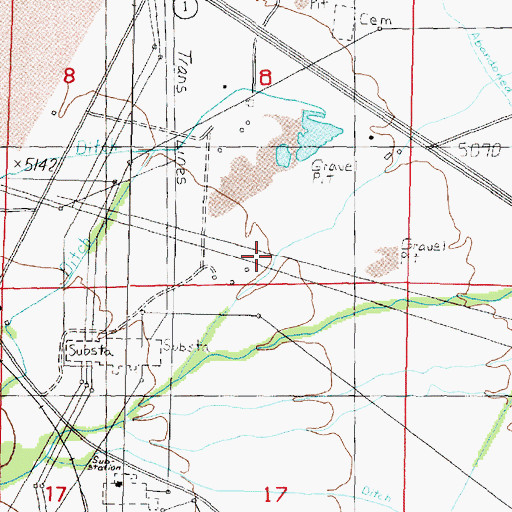 Topographic Map of 04N10W08DC__01 Well, MT