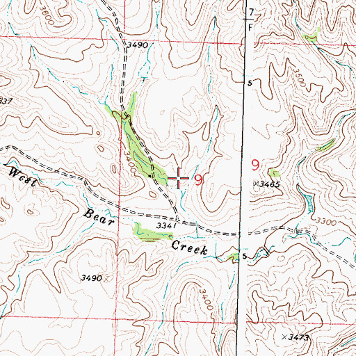 Topographic Map of 04N36E09DBAA01 Well, MT