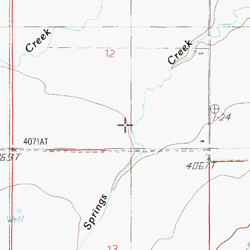 Topographic Map of 04N01E12DC__01 Spring, MT