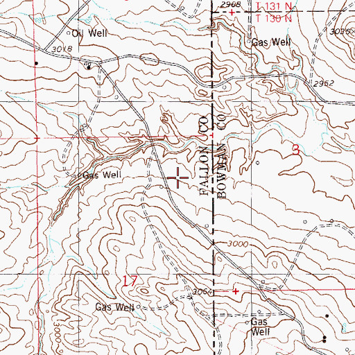 Topographic Map of 04N62E17BAD_01 Well, MT
