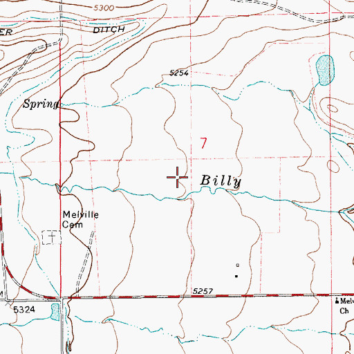 Topographic Map of 04N14E07____01 Well, MT