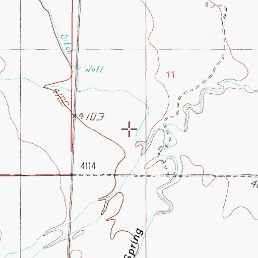 Topographic Map of 04N01E11CBDD01 Well, MT