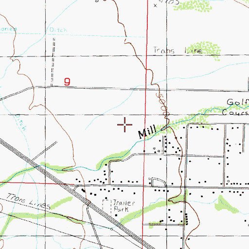 Topographic Map of 04N10W09DA__01 Well, MT