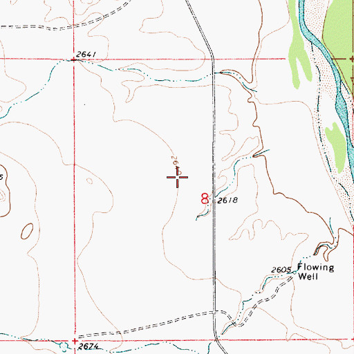Topographic Map of 03N52E12BD__01 Well, MT