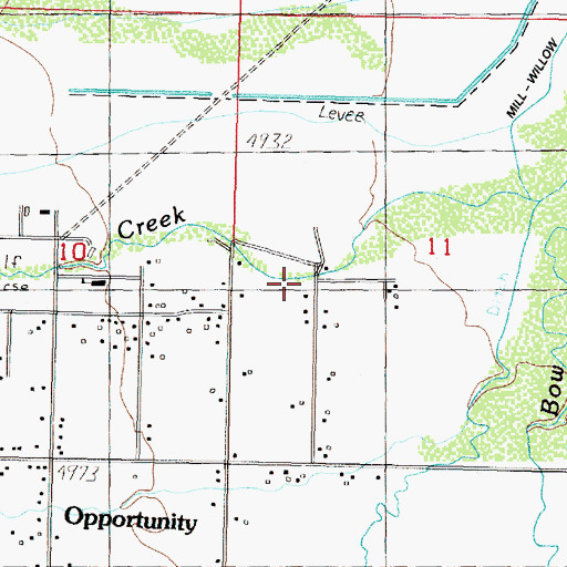 Topographic Map of 04N10W11CBAC01 Well, MT