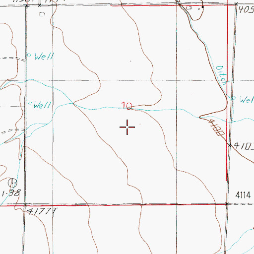 Topographic Map of 04N01E09CAB_01 Well, MT