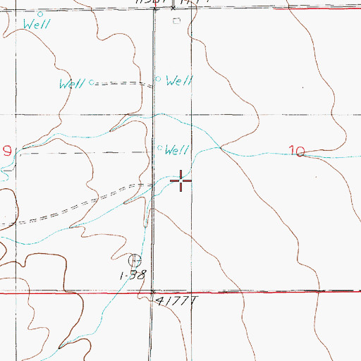 Topographic Map of 04N01E10CB__01 Well, MT