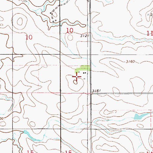 Topographic Map of 04N58E10DDAC01 Well, MT